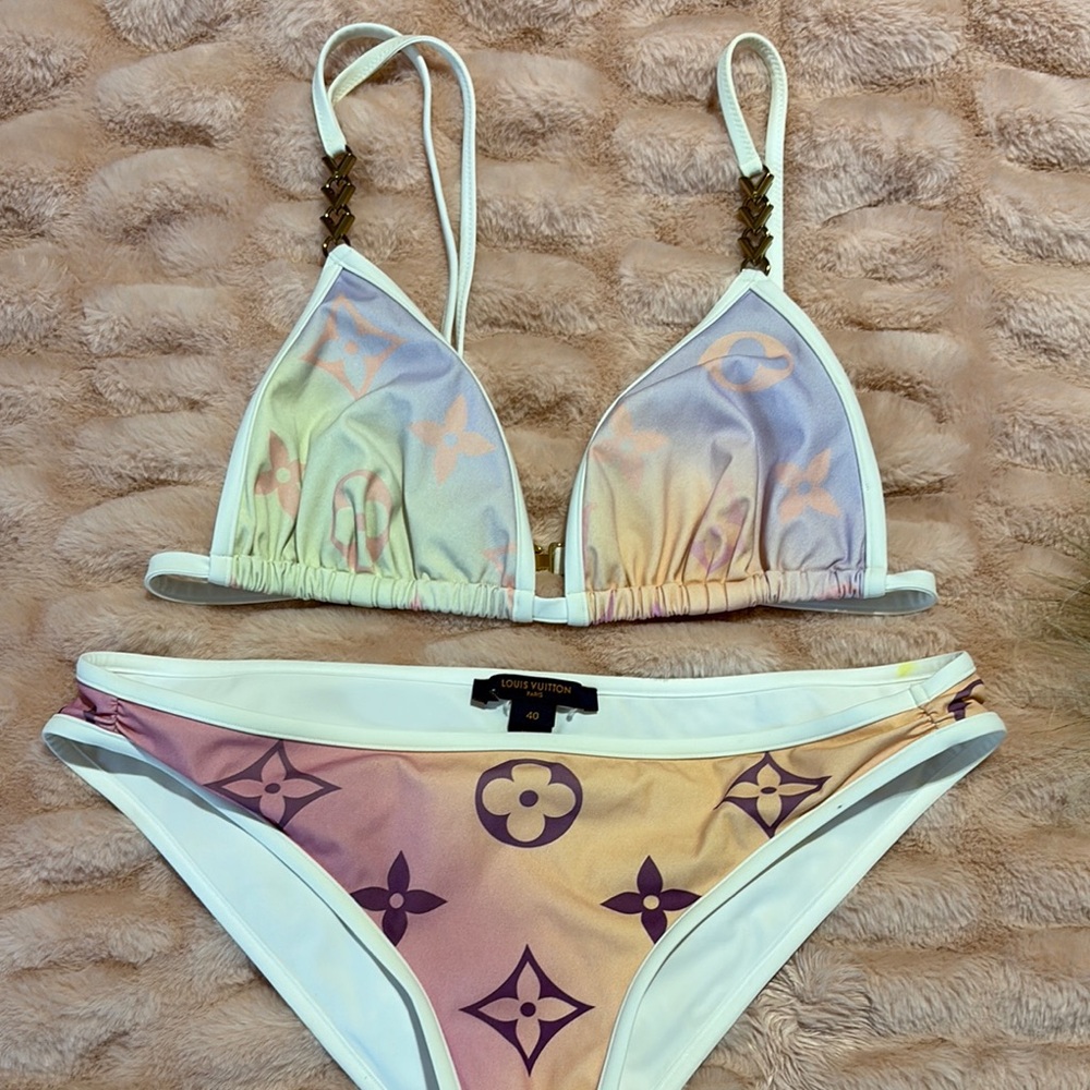 Louis Vuitton Mellow Bikini Set with Logo Pattern Size 40.  Like new condition.